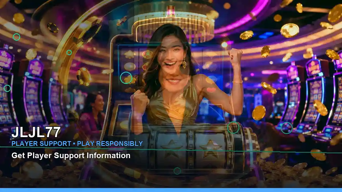 JLJL77 mobile casino games on a smartphone, featuring an adult Filipina casino host in a close-up composition